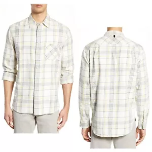 NWT $225 Rag & Bone Fit 3 Beach Button Down Shirt In Ivory Multi Size: XXL - Picture 1 of 5