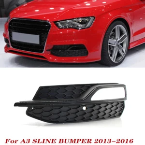 Left For Audi A3 S3 S-Line 2013-16 Lower Front Fog Light Trim Cover Grill Grille - Picture 1 of 11