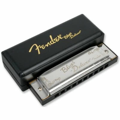 Harmonica G, Fender Blues Deluxe Diatonic 10-hole Harmonica with Case - Image 1 of 4