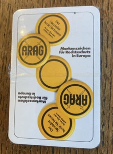 ARAG Skat Spielkarten Hersteller + Alter unbekannt Werbung eingeschweißt - Bild 1 von 5