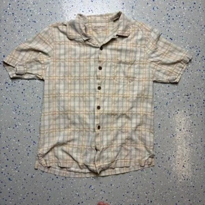 Tommy Bahama Camisa Informal Abotonada Blanco Crema Amarillo 100% Seda Hombre S - Imagen 1 de 5