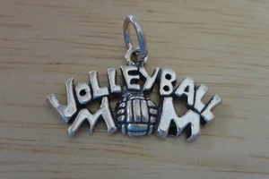 ¡Dije mamá voleibol plata esterlina 25x14 mm! - Imagen 1 de 3