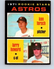 BASEBALL CARD OPC 1971 HOUSTON ASTROS KEN FORSCH LARRY HOWARD ROOKIE STARS NO121
