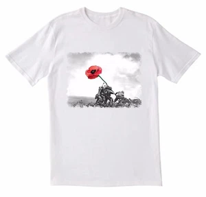 Iwo Jima Mohn Erinnerung Sonntag Waffenstillstandstag Militär Unisex T-Shirts - Bild 1 von 5
