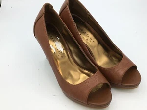 Rampage Favoress 7 M Women Brown 3.5" Heels Peep Toe Shoes - Picture 1 of 4