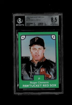 1984 TCMA PAWTUCKET 红色 SOX 球队套装带 BGS 8.5 # 22 ROGER CLEMENS 带 9.5 边 — 第 1/4 张图片