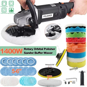 1400W Car Polisher Polishing Machine Kit Buffer Sander Variable Speed 5&6&7" Pad - Picture 1 of 55