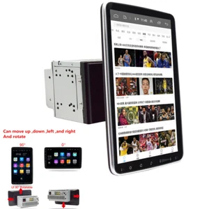Autoradio Lettore MP5 FM Girevole 10.1in Android 9.1 Doppio DIN 4-Core GPS WiFi - Foto 1 di 12