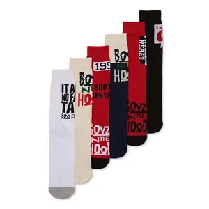 Boyz N the Hood Men's Multi-Color 6-Pair (6-Pack) Causal Crew Socks Size 8-12 - Picture 1 of 8