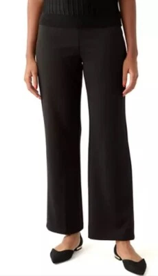 NWT Ruby Rd Women's Black Elastic Waist Pull-On Straight Ponte Size L - Image 1 of 4