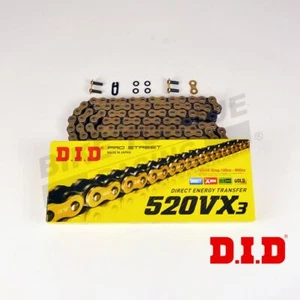DID 520 Pitch VX3 Gold Chain to fit Suzuki DR650S/SE 1991-1995 - Picture 1 of 1