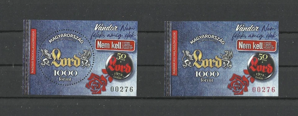 U 2915 Hungary 2022  HUNGARIAN ROCK CLASSICS III: LORD MNH BL - Image 1 of 1