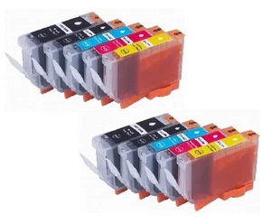 10x Tinta para Canon Pixma MP540 MP550 MP560 MP620 MP640 Compatible A CLI-521 - Bild 1 von 1