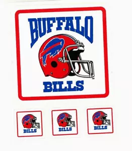 Helm Vintage Buffalo Bills Aufkleber NFL Sticker Fenster Logo Spruch 1 Big 3 Small - Bild 1 von 3