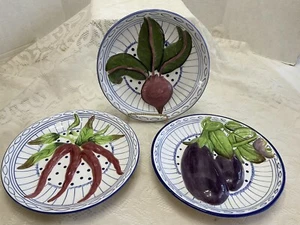 3 Jay Wilfred Andrea By Sadak 3-D Fruit Wall Plates 9” Each Different NO HANGERS - Picture 1 of 9