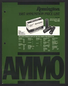 Lista de precios al por menor de municiones Remington - 1 de diciembre de 1986 - Imagen 1 de 1