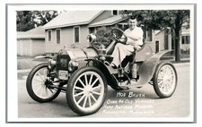 RPPC 1908 Brush Car Auto Hemp Museum ROCHESTER MN Minnesota Real Photo Postcard