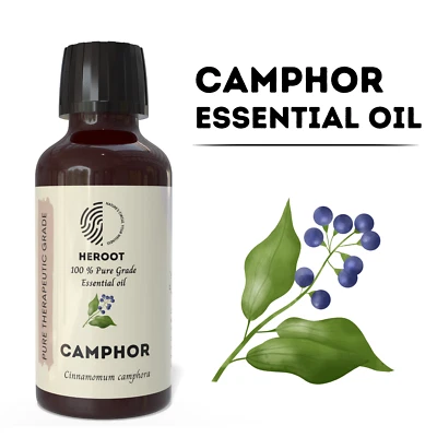 Camphor 100% Pure Essential Oil Natural Therapeutic Grade Fights Cold - Image 1 of 4