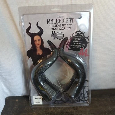 MALEFICENT DELUXE HORNS Elope HEADPIECE Costume LICENSED DISNEY Angelina Jolie - Image 1 of 2