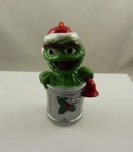 Oscar the grouch Sesame street garbage can Christmas ornament Kurt S. Adler  - Picture 1 of 5