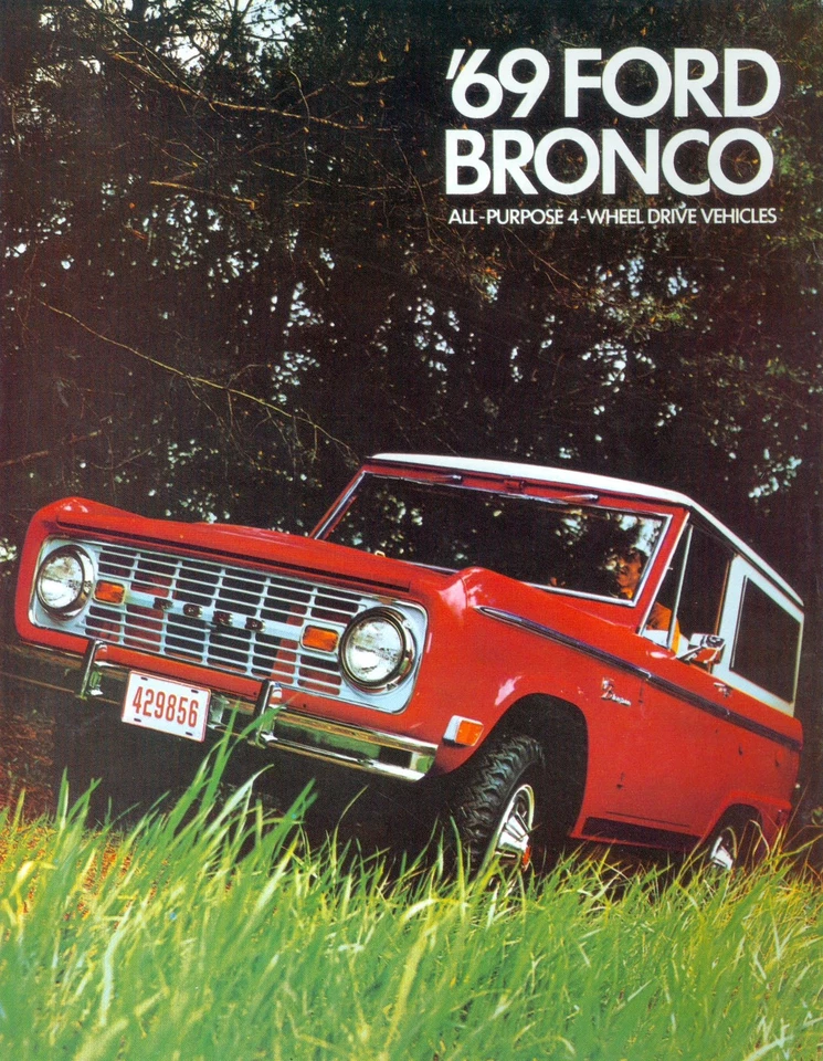 1969 FORD BRONCO ПРОДАЖИ БРОШЮРА - Изображение 1 из 1