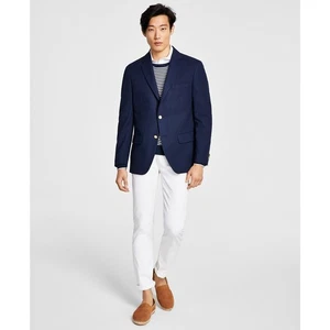 Abrigo deportivo Tommy Hilfiger para hombre ajuste moderno tejido azul marino 40R B4HP $295 - Imagen 1 de 4