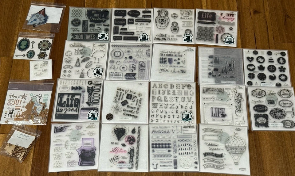 批量 16 件 Close To My Heart CTMH 邮票套装 My Acrylix 带包装 全新二手 — 第 1/4 张图片