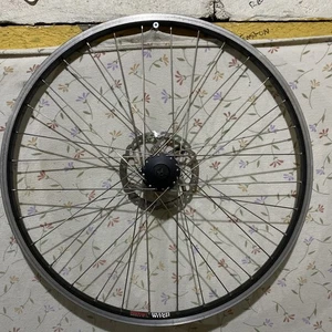 26" SUNRIMS RIM ON SHIMANO HB-M525 HUB FRONT WHEEL DISC/ RIM BRAKE Q/R - Picture 1 of 6