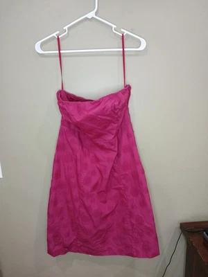 Vestido Corto The Limited Talla 6 Sin Tirantes Rosa Lunares Fiesta de Regreso a Casa Algodón Foto 1 de 4