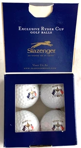 RYDER CUP MATCHES THE BELFRY LOGO GOLF BALLS DISPLAY BOX OF 4 BRAND NEW C15 - Picture 1 of 5