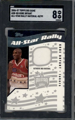2006-07 Topps Big Game All-Star Rally Kobe Bryant/99 parche usado en el juego SGC 8 Foto 1 de 2