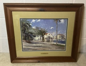 Thomas Kinkade Via Casino Canvas Painting Print LE Numbered /550 Framed Matted - Picture 1 of 16