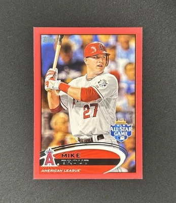 Actualización Topps 2012 Mike Trout Red Border Parallel SP All-Star Game #US144 Angels Foto 1 de 2