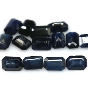 7.55 CT. Heated 14Pcs Blue Sapphire Madagascar Octagon - Picture 1 of 4