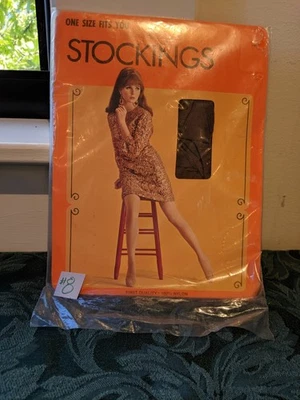 Medias de nylon vintage hasta el muslo sin costuras 1pr #8 Foto 1 de 2