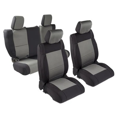 Juego de funda de asiento de neopreno gris Smittybilt 471822 para Jeep Wrangler 4 puertas Foto 1 de 2