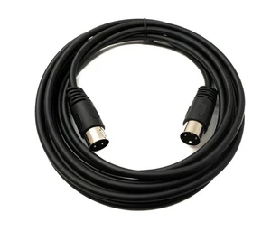 SYSTEM-S-VIDEO Cable 3 M din 3 Pin Plug To Plug Black - Picture 1 of 4