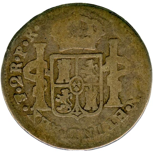 ☆ SPANISCHES SILBER • 2 ECHTE 1788 • POTOSI PR • CARLOS III ☆ SPANIEN HISPANISCH ☆D0558 - Bild 1 von 4
