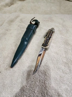 Cuchillo Hubertus vintage Alemania - pegatina de cerdo Foto 1 de 4