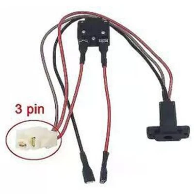 Children Electric Car Charging Socket 3 Pin Port Suitable for 6V 12V 24V Toys - image 1 of 4