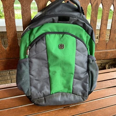 Swissgear Backpack Laptop Sleeve Key Ring Green Gray Comfort III see photos - Image 1 of 4