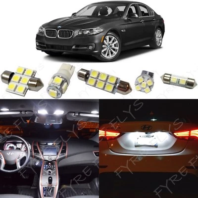 White Interior LED Light Package 2011-2015 BMW 5 Series M5 535i 550i F10 +Tool  - Image 1 of 4