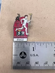 Vintage Atlanta Coke 1996 Olympic Torch Relay Pin - Authentic COKE Coca Cola - Picture 1 of 2