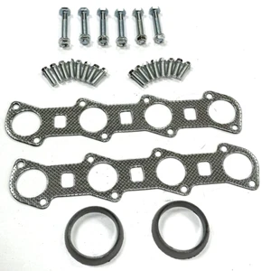 Stainless Steel Header GASKETS + Bolt KIT Ford F150 1997 98 1999 F250 4.6L V8 - Picture 1 of 12