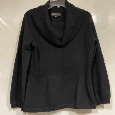 Suéter negro manga larga cuello capucha grande cachemir colección Jones New York  Foto 1 de 4