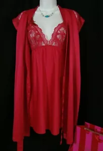Victoria's Secret Robe Gown Set M satin slip nightie kimono medium nos-vtg-15 - Picture 1 of 12
