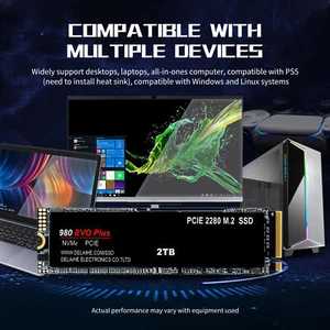 Disque dur SSD M.2 NVMe 1/2/4 To 980 EVO Plus avec accélération d'écriture dynamique - Photo 1/20