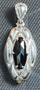TACORI 18k 925 Sterling Silver Onyx Pendant - Picture 1 of 5