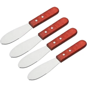 Stainless Steel Straight Edge Wide Butter Spreader Deluxe Sandwich Cream Cheese - Picture 1 of 5
