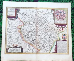 XVII ème - Le Limousin Superbe Carte par J. Janssonius 59 x 50 cm Editée en 1638 - Picture 1 of 6